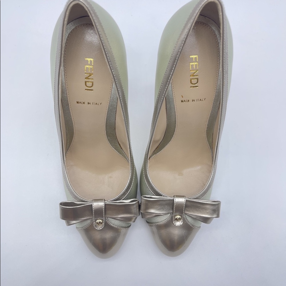 Fendi Gold Heels - Picture 3 of 10